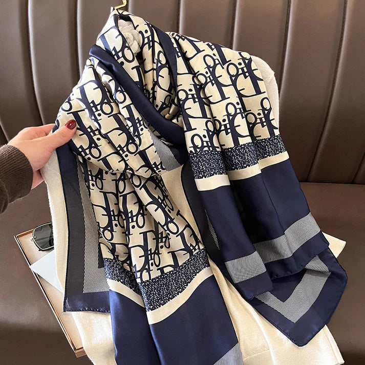 Luxury Printed Large Silk Scarf - LUXURY SCARF 90 * 180 CMS