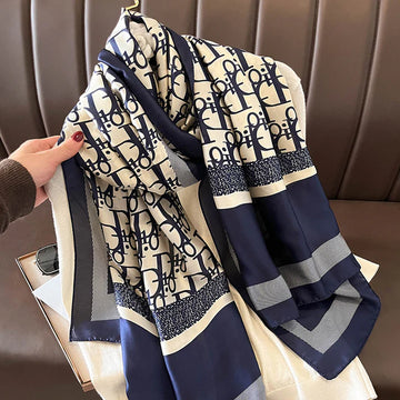 Luxury Printed Large Silk Scarf - LUXURY SCARF 90 * 180 CMS