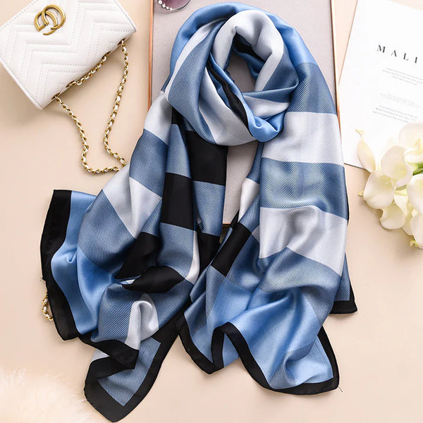 Luxury Printed Large Silk Scarf - LUXURY SCARF 90 * 180 CMS