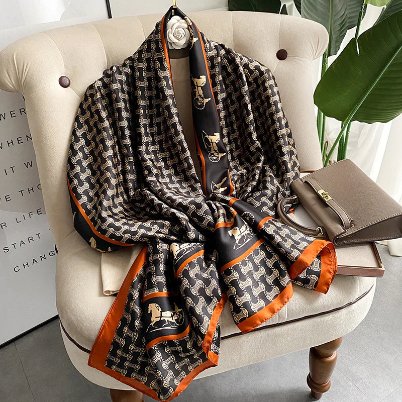 Luxury Printed Large Silk Scarf - LUXURY SCARF 90 * 180 CMS_A