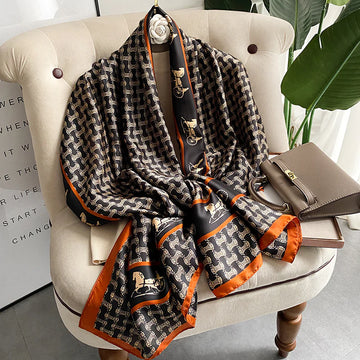 Luxury Printed Large Silk Scarf - LUXURY SCARF 90 * 180 CMS_A