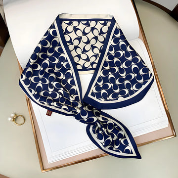 Luxury Printed Loop Scarf - LOOP SCARF 15 * 70 CMS - XED-29_BLU