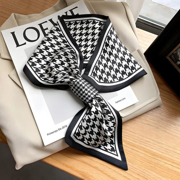 Luxury Printed Loop Scarf - LOOP SCARF 15 * 70 CMS - XED_60_BLA