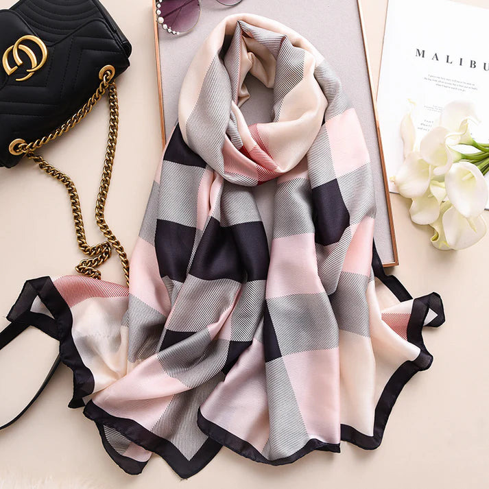 Luxury Printed Large Silk Scarf - LUXURY SCARF 90 * 180 CMS