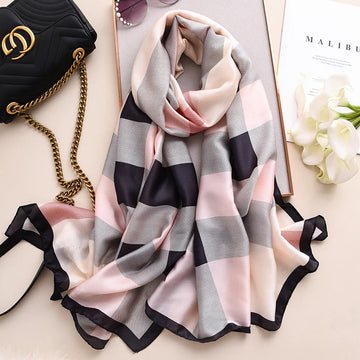 Luxury Printed Large Silk Scarf - LUXURY SCARF 90 * 180 CMS