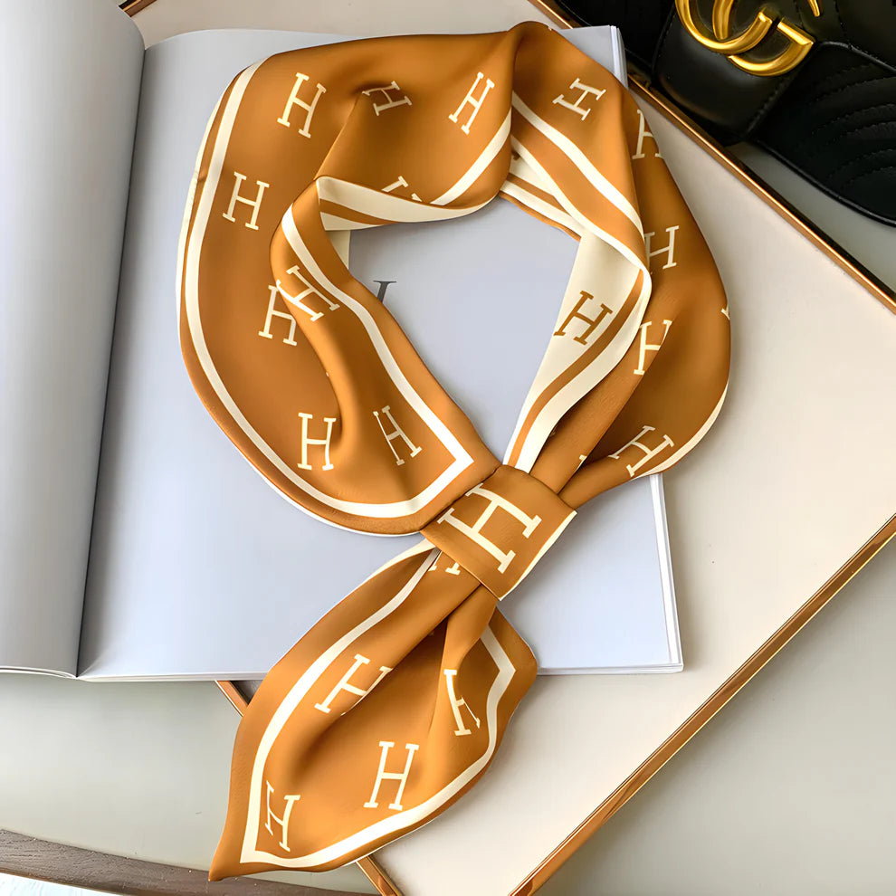 Luxury Printed Loop Scarf - LOOP SCARF 15 * 70 CMS - XED-23_YEL