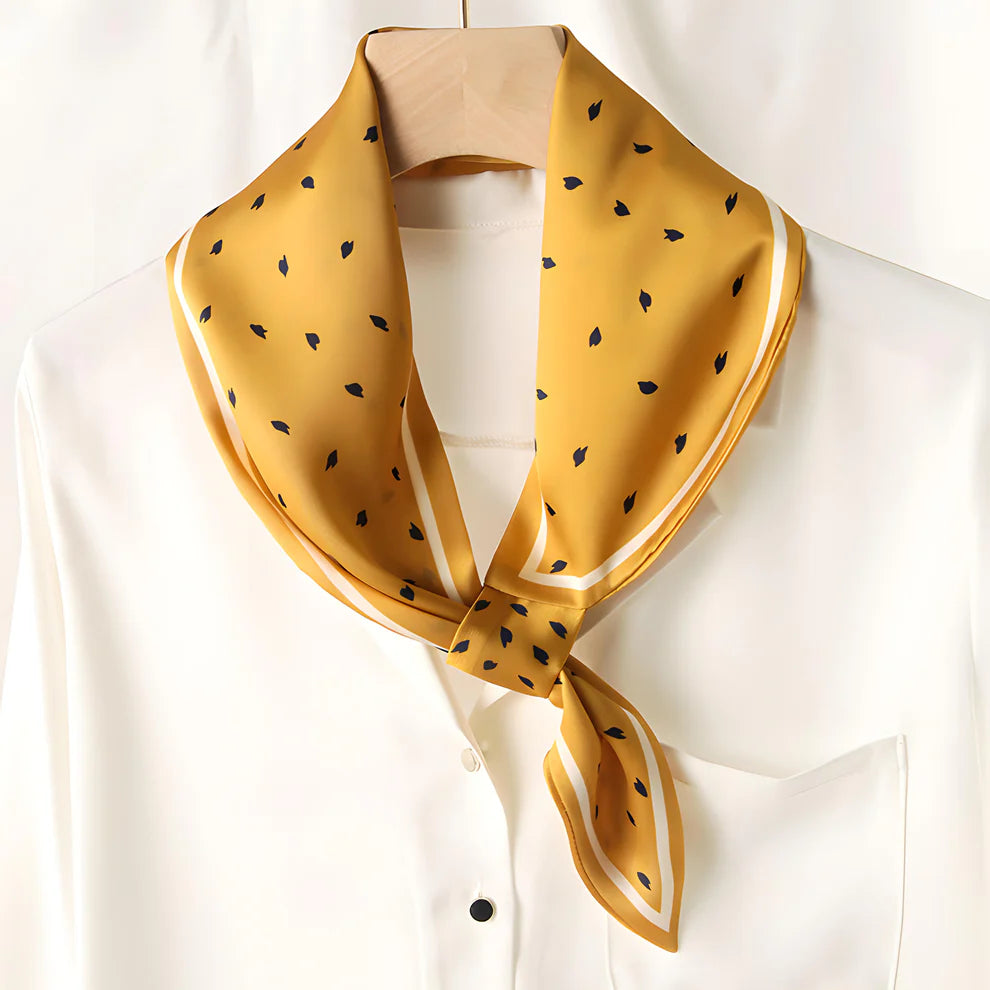 Luxury Printed Loop Scarf - LOOP SCARF 15 * 70 CMS - XED-4_YEL