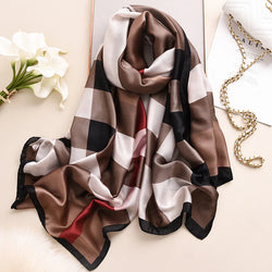 Luxury Printed Large Silk Scarf - LUXURY SCARF 90 * 180 CMS