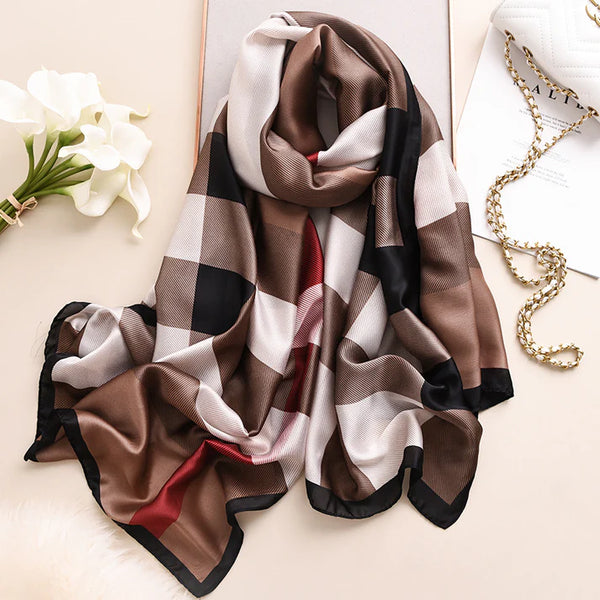 Luxury Printed Large Silk Scarf - LUXURY SCARF 90 * 180 CMS