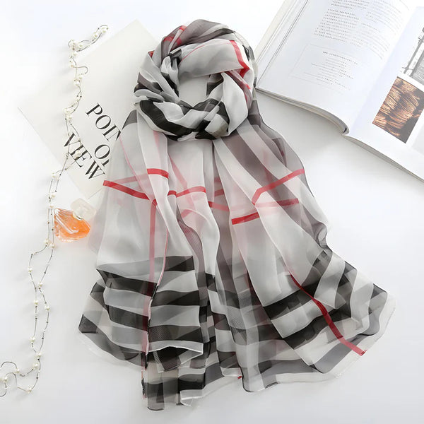 Luxury Printed Large Scarf - LUXURY SCARF 180 * 140 CMS - 585831285836_WHI