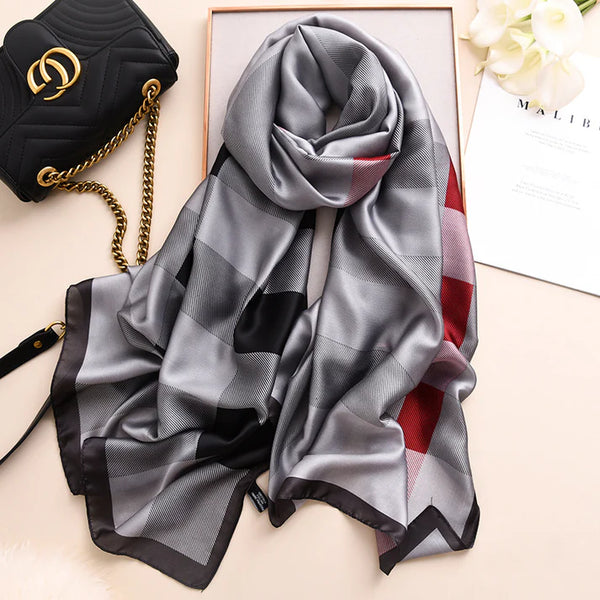 Luxury Printed Large Silk Scarf - LUXURY SCARF 90 * 180 CMS