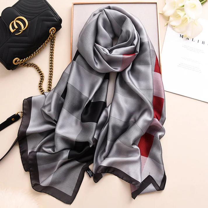 Luxury Printed Large Silk Scarf - LUXURY SCARF 90 * 180 CMS