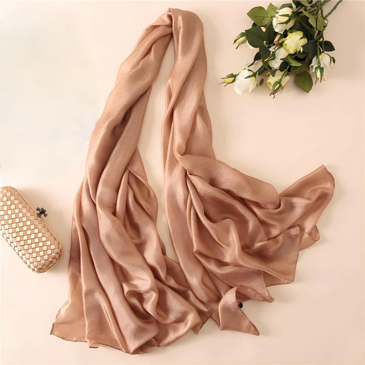 Summer Monochrome Linen Look Sun Protection Scarf - MONOCHROME 100 * 190 CMS