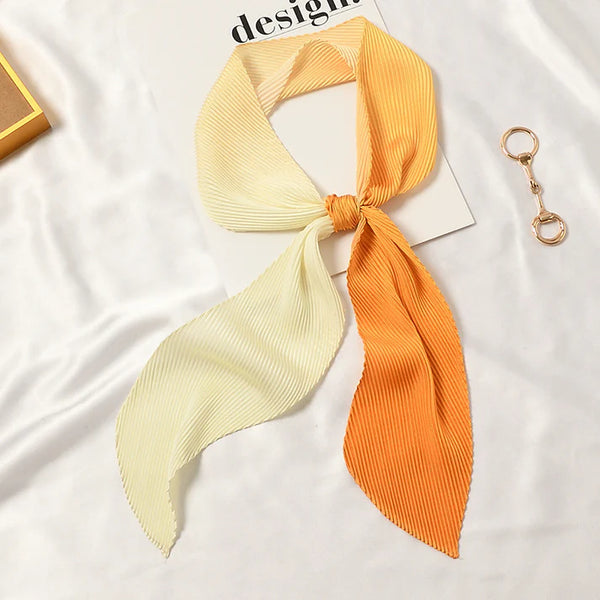 Angled Pleated Two Color Gradient Scarf - ANGLED PLEATED GRADIENT SCARF 16 * 135 CMS