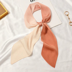 Angled Pleated Two Color Gradient Scarf - ANGLED PLEATED GRADIENT SCARF 16 * 135 CMS