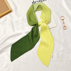 Angled Pleated Two Color Gradient Scarf - ANGLED PLEATED GRADIENT SCARF 16 * 135 CMS
