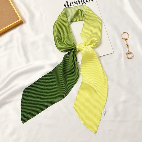 Angled Pleated Two Color Gradient Scarf - ANGLED PLEATED GRADIENT SCARF 16 * 135 CMS