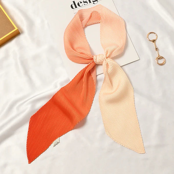 Angled Pleated Two Color Gradient Scarf - ANGLED PLEATED GRADIENT SCARF 16 * 135 CMS