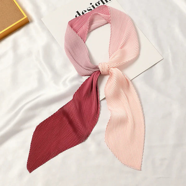 Angled Pleated Two Color Gradient Scarf - ANGLED PLEATED GRADIENT SCARF 16 * 135 CMS