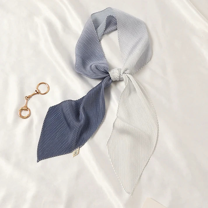 Angled Pleated Two Color Gradient Scarf - ANGLED PLEATED GRADIENT SCARF 16 * 135 CMS