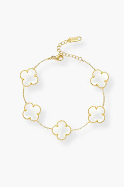 Upabov White Pearl Bracelet Gold