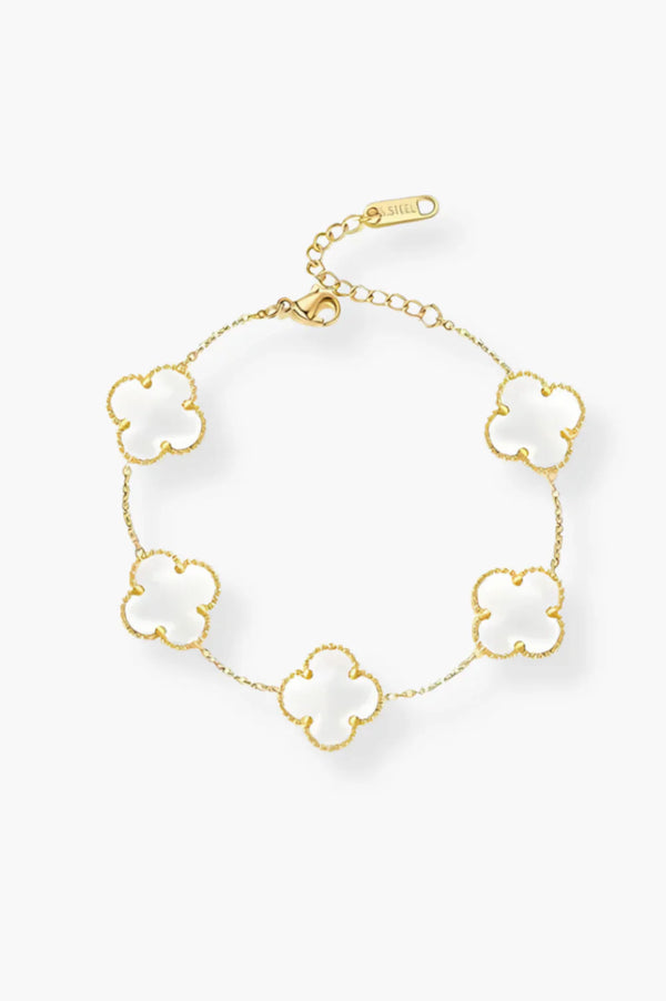 Upabov White Pearl Bracelet Gold