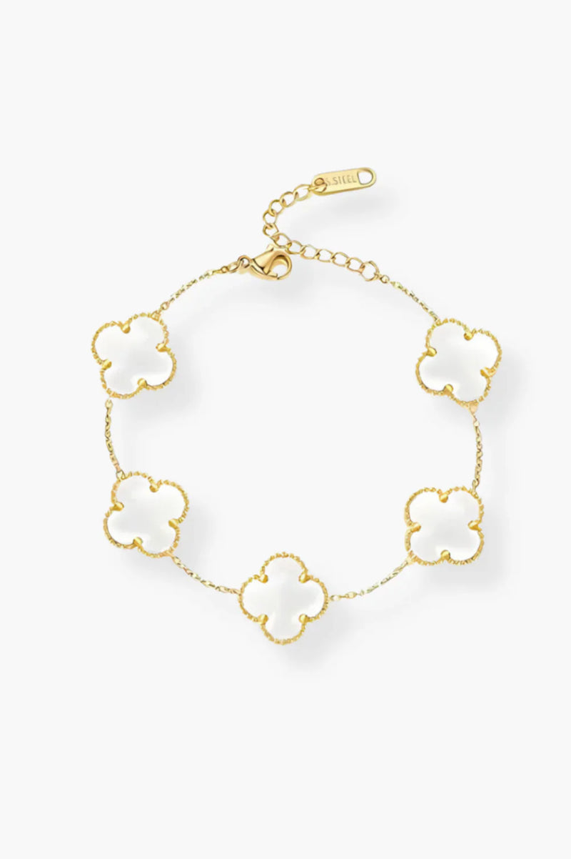 Upabov White Pearl Bracelet Gold