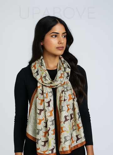 Luxury Printed Large Silk Scarf - LUXURY SCARF 90 * 180 CMS